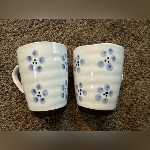 Other - Set of 2 Blue Flowers Coffee Mugs